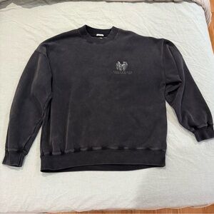 Abercrombie Men’s Oversized National Parks Yellowstone Sweatshirt Washed Black